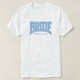 Camiseta Noiva de Renda Azul Festa de Noivado Despedida de