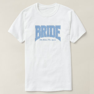 Camiseta Noiva de Renda Azul Festa de Noivado Despedida de