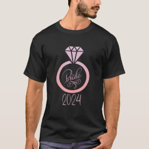 Camiseta Noiva de ser Noivado 2024 Fiancé Ring Getting Mãe