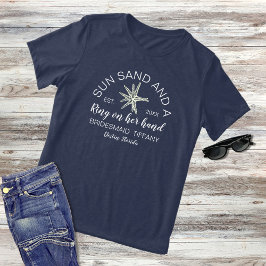 Camiseta Noiva de Solteira na Praia Moderna Nome das Damas 
