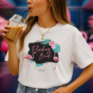 Camiseta Noiva Despedida de Flamingo V2 ID930
