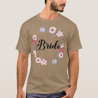 Camiseta Noiva Despedida de Solteira Coroa Floral Equipe No