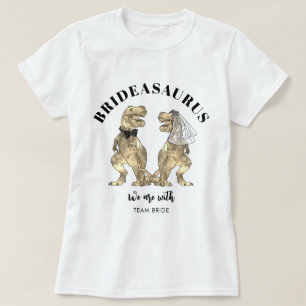 Camiseta Noiva Dinosauria Casamento Time Noiva Brideasaurus