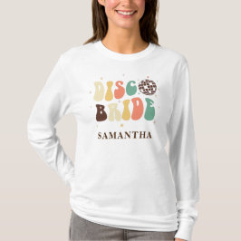 Camiseta Noiva Disco Nome Personalizado Festa de Despedida