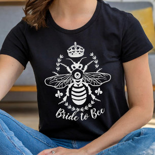 Camiseta Noiva do Casamento da Coroa de Bee Honeybee   Pers