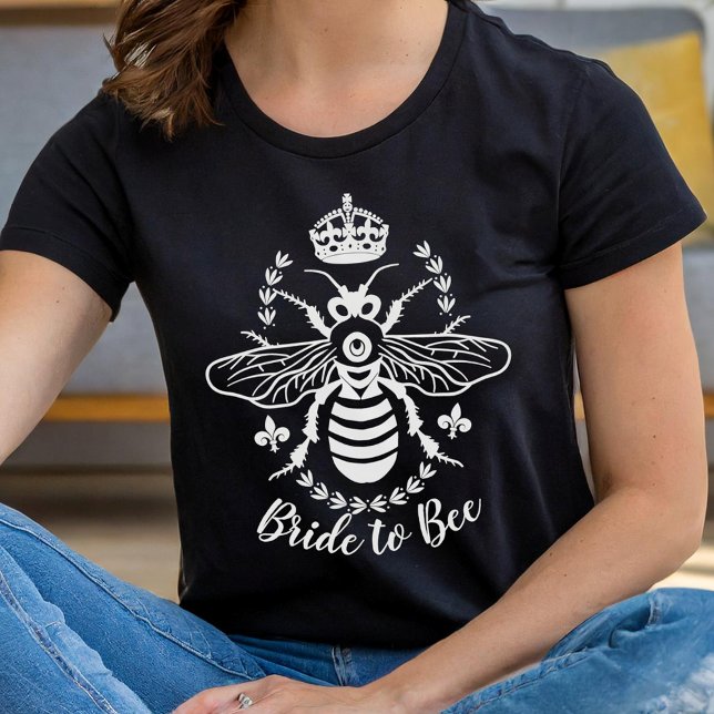Camiseta Noiva do Casamento da Coroa de Bee Honeybee | Pers (Criador carregado)