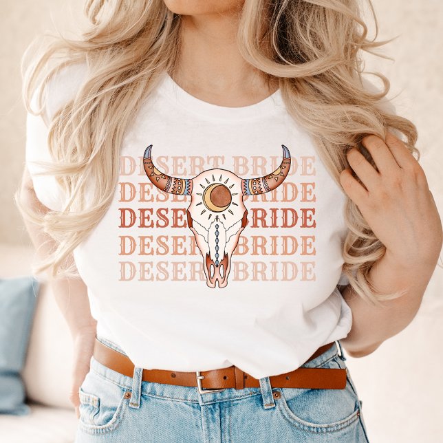 Camiseta Noiva do Último Rodeio de Cowgirl do Deserto (Criador carregado)