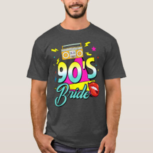 Camiseta Noiva e Bridesmaids 90s Mães de Bachelorette de Te