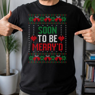 Camiseta Noiva e Noivo Prestes a se Casar Feliz Natal