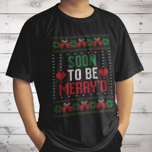 Camiseta Noiva e Noivo Prestes a se Casar Feliz Natal