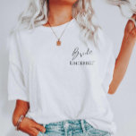 Camiseta Noiva Elegante A Ser Ou Festa de solteira<br><div class="desc">Noiva Camisa Bride para ser camisa Bride T Camisa Camisa Camisa Bride T Camisa Camisa Noiva Dúvida Ideias de festa noiva Ideias de Festa de solteira Comforto Coloração</div>
