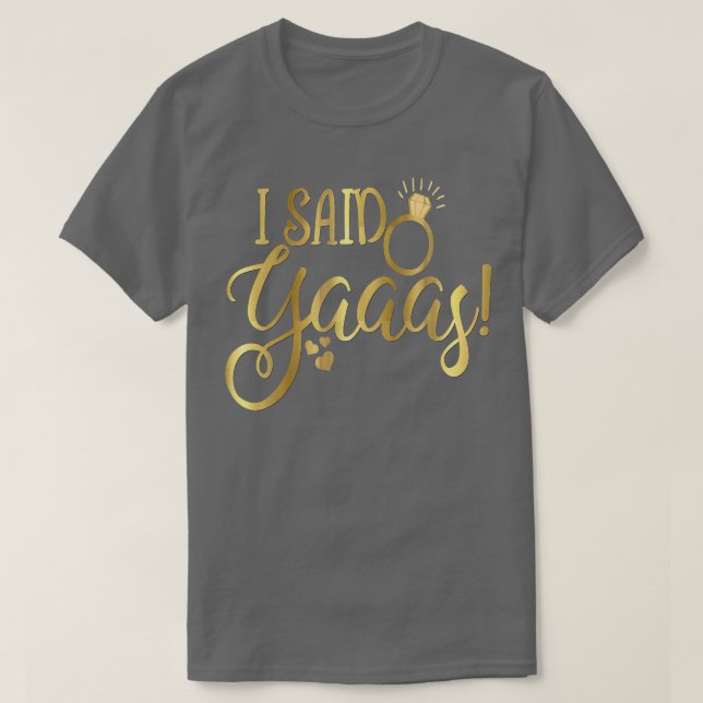 Camiseta Noiva Engraçada  Despedida de Solteira Eu Disse Si (Frente do Design)