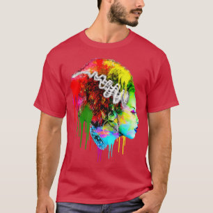 Camiseta Noiva Engraçado Halloween, Colorida Noiva Moderna