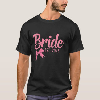 Camiseta Noiva Est 2025 Esposa Festa de Despedida de Soltei