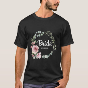 Camiseta Noiva Est. 2025 Presentes Casamento Noiva Mulher