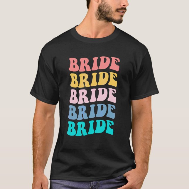 Camiseta Noiva Eu Faço Equipe Retro Despedida de Solteira N (Frente)