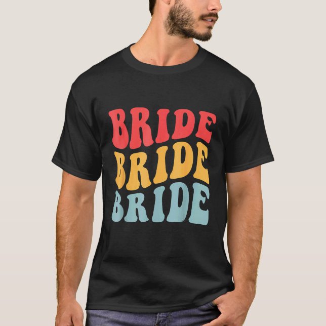 Camiseta Noiva Eu Faço Equipe Retro Despedida de Solteira N (Frente)