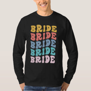 Camiseta Noiva Eu Faço Tripulação Retro Despedida de Soltei