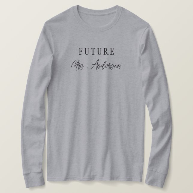 Camiseta Noiva Futuro Personalizado Eu Disse Sim Chá de Pan (Frente do Design)