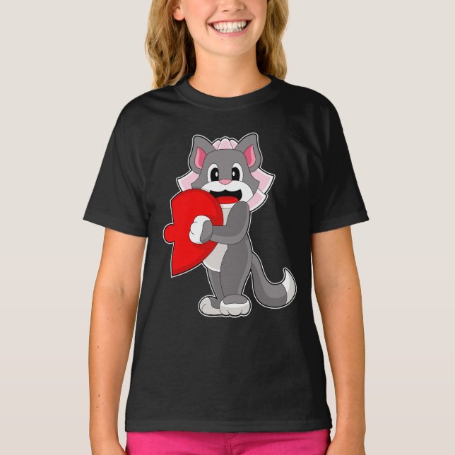 Camiseta Noiva Gata Coração Casamento (Frente)