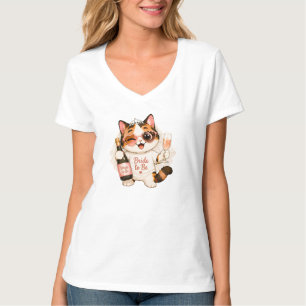 Camiseta Noiva Gatinha Calico Fofo e Aconchegante para ser