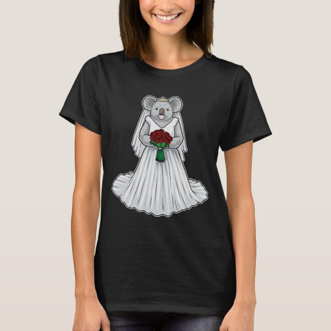 Camiseta Noiva Koala Rosa Casamento (Frente)