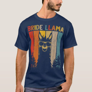 Camiseta Noiva Llama Birthday Matching Family para Mulheres