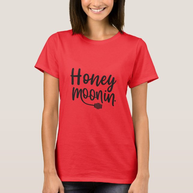 Camiseta Noiva Lua de Mel TRIXIE Tema Retro 70's (Frente)