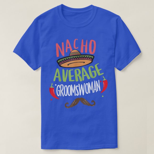 Camiseta Noiva Não Média Bigode Meican Cinco de (Frente do Design)