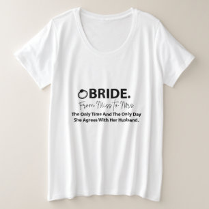 Camiseta Noiva Para Ser Tipografia Moderna Festa de Despedi