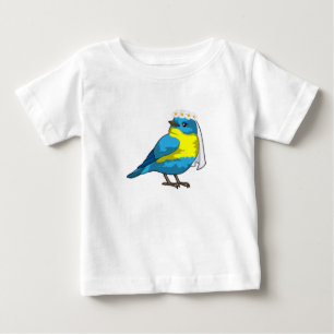 Camiseta Noiva Pássaro com Coroa de Flores