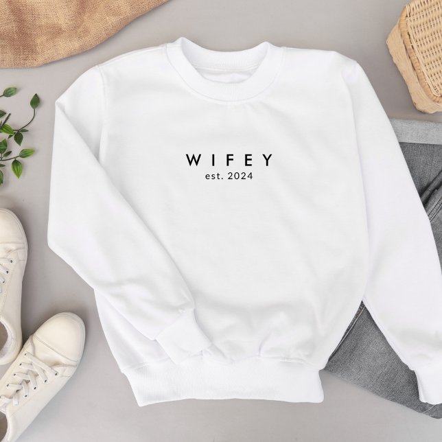 Camiseta Noiva personalizada moderna Wifey (Criador carregado)