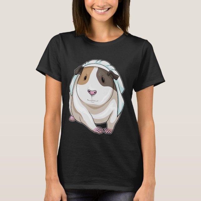 Camiseta Noiva porquinho-da-índia Casamento (Frente)