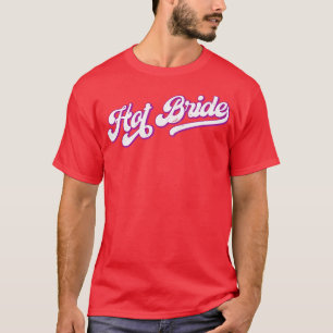 Camiseta Noiva Quente Feminina Estilosa Retro 12 Conjunto B