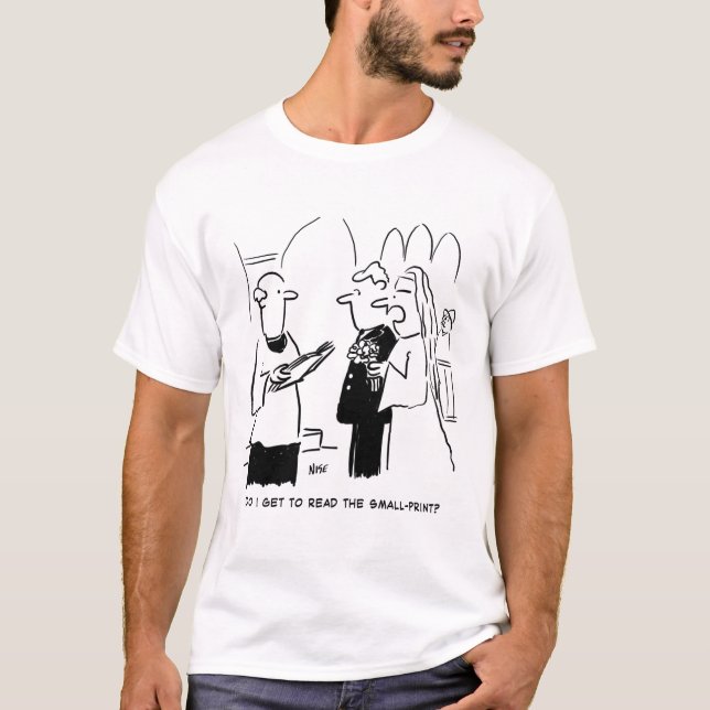Camiseta Noiva quer verificar o desenho de Impressão pequen (Frente)