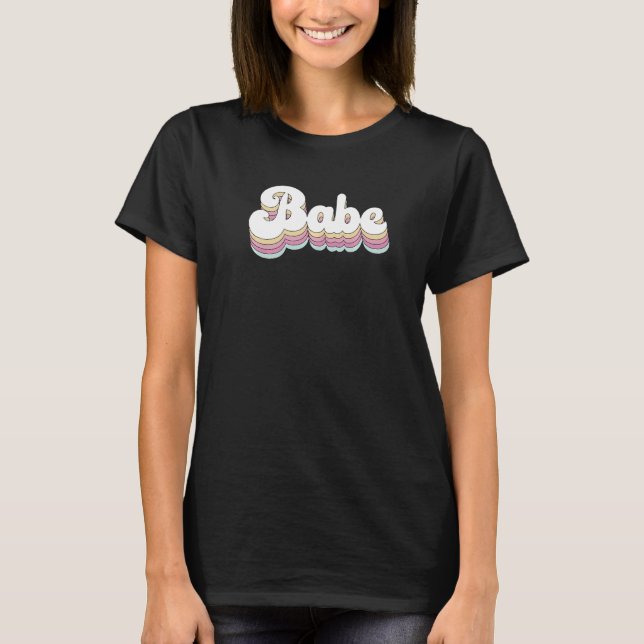Camiseta Noiva Retro Babe Dama de Honra Festa de Despedida  (Frente)