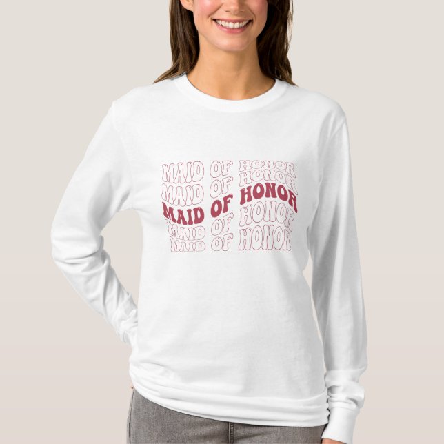 Camiseta Noiva Retro Dama de Honra (Frente)
