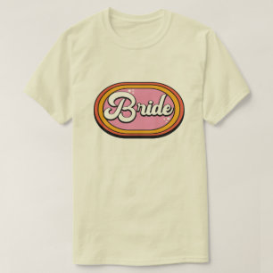 Camiseta Noiva Retro - Tipografia de Noiva dos Anos 70 Retr