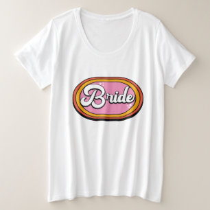 Camiseta Noiva Retro - Tipografia Noiva dos Anos 70 Retro
