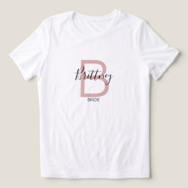 Camiseta Noiva Rosa Empoeirada Monograma