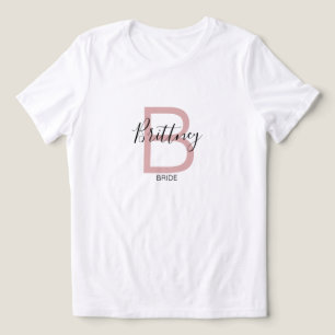 Camiseta Noiva Rosa Empoeirada Monograma