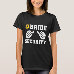 Camiseta Noiva Segurança Engraçado Casamento Bridal Bachelo