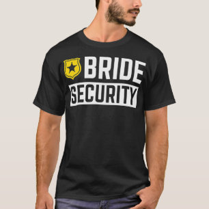 Camiseta Noiva Segurança Engraçado Festa Bridal