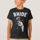 Camiseta Noiva Skeleton Casais de Halloween Matc<br><div class="desc">Noiva Skeleton Casais de Halloween de Casamento de Mão Correspondendo</div>