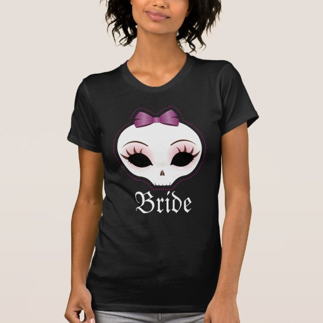 Camiseta Noiva Skullie (violeta) (Frente)