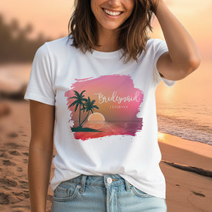 Camiseta Noiva Tropical Isle Sunrise Rosa ID581