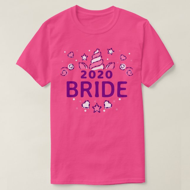Camiseta Noiva unicórnio casamento 2020 2 (Frente do Design)