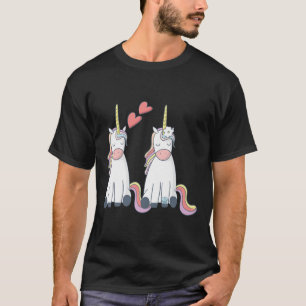 Camiseta Noiva Unicórnio Fofa e Noivo Enamorado Premium