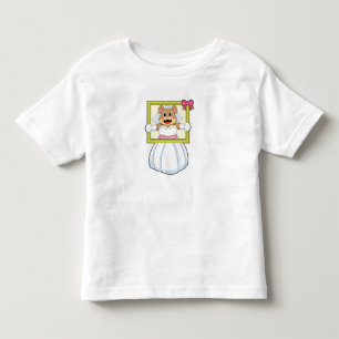Camiseta Noiva Urso com vestido de noiva e moldura de image