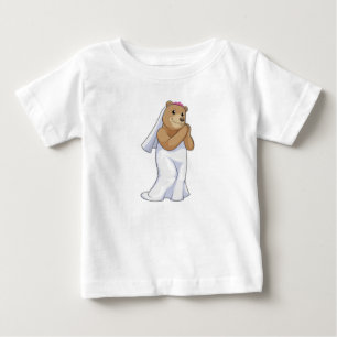 Camiseta Noiva Urso com Véu